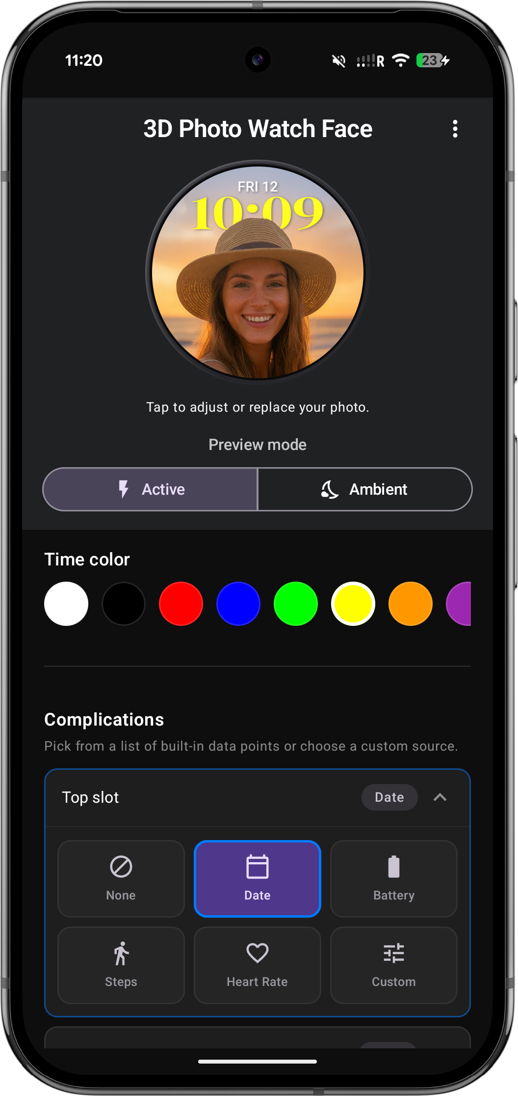 Style your watch face