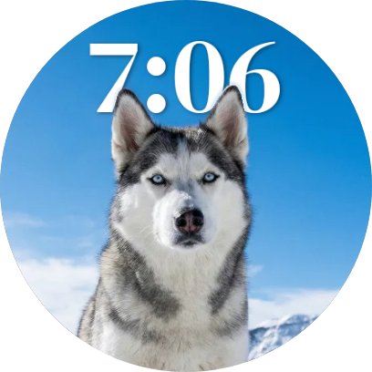 Hiker silhouette watch face