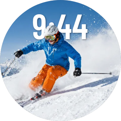 Skier in action watch face